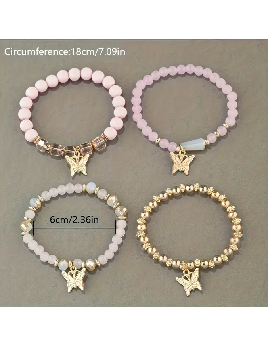 Multi-pulsera de Acrílico con Sin gema Sin kilataje acabado
