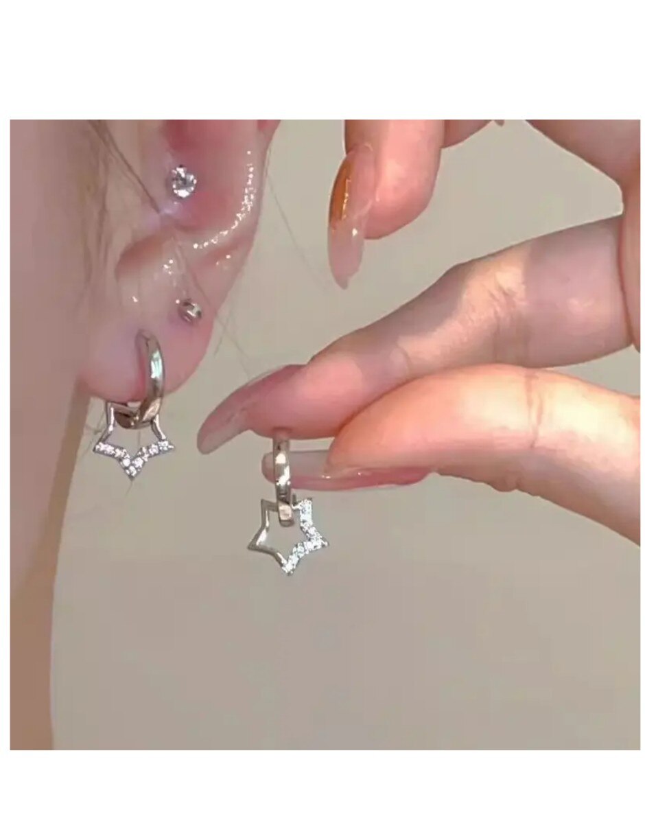 Arracadas de (si aplica) Friends de Acero Sin kilataje con acabado Plateado Resina 2