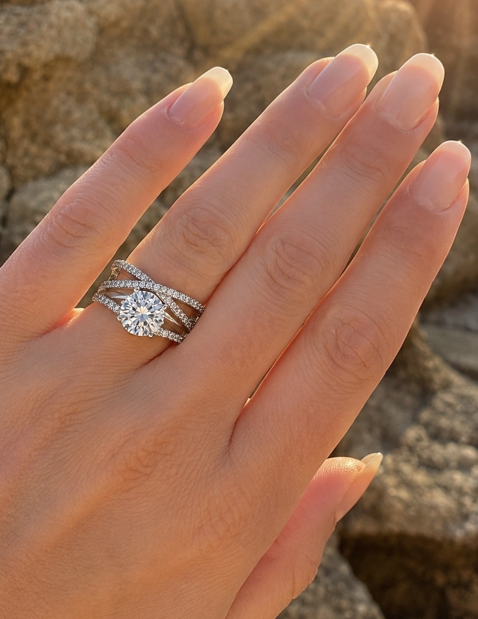 Anillo con gema veyra zirconia 8