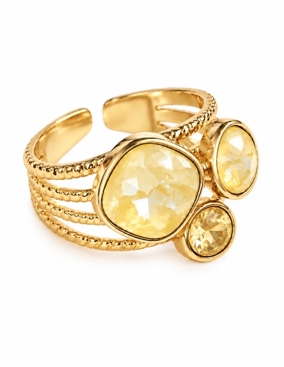 Anillo de (si aplica) No aplica Aquarelle No aplica Sin kilataje de Acero inoxidable Resina Baño de oro 4