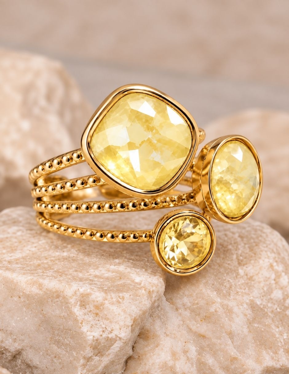 Anillo de (si aplica) No aplica Aquarelle No aplica Sin kilataje de Acero inoxidable Resina Baño de oro 6