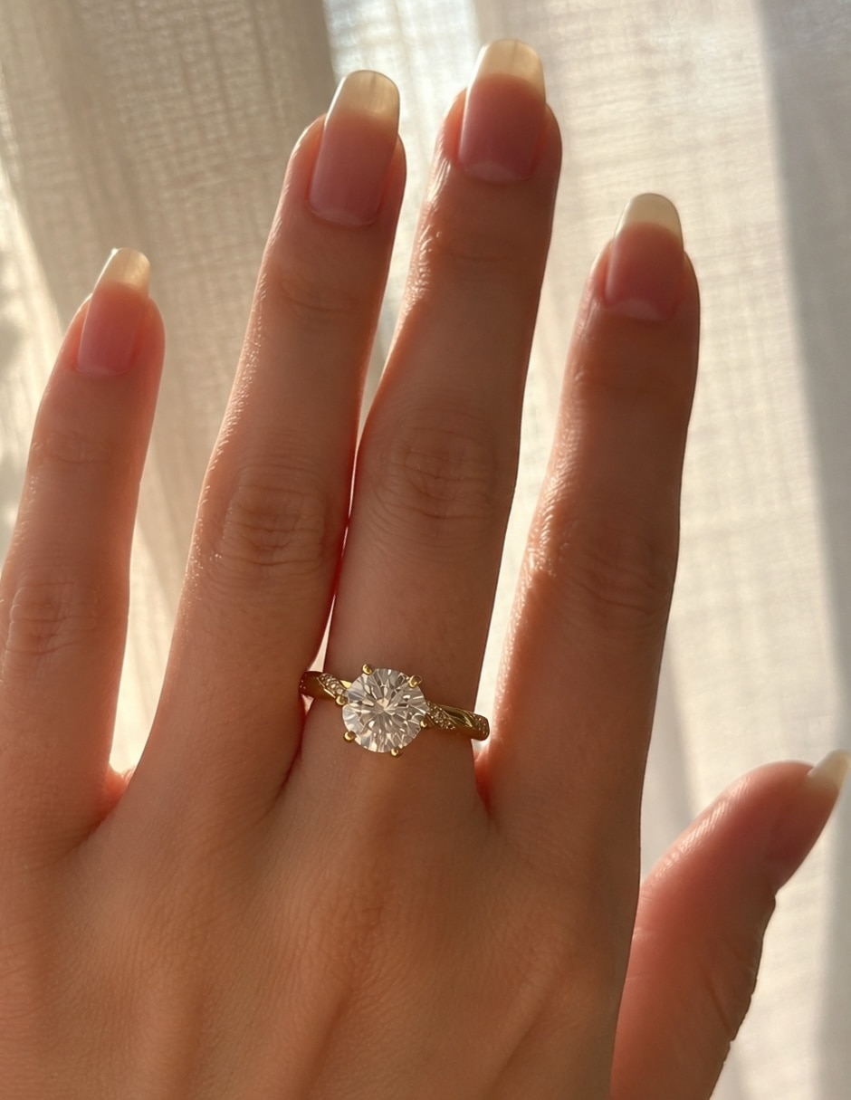 Anillo aurelle zirconia baño de oro 8