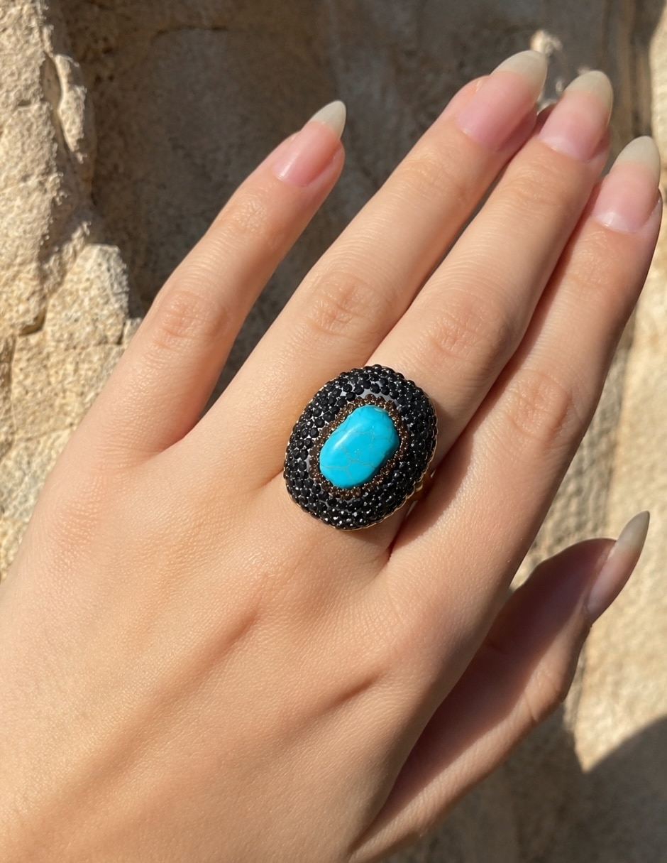 Anillo de (si aplica) Irregular Zafira No aplica Sin kilataje de Bronce Cristal Brillante 7