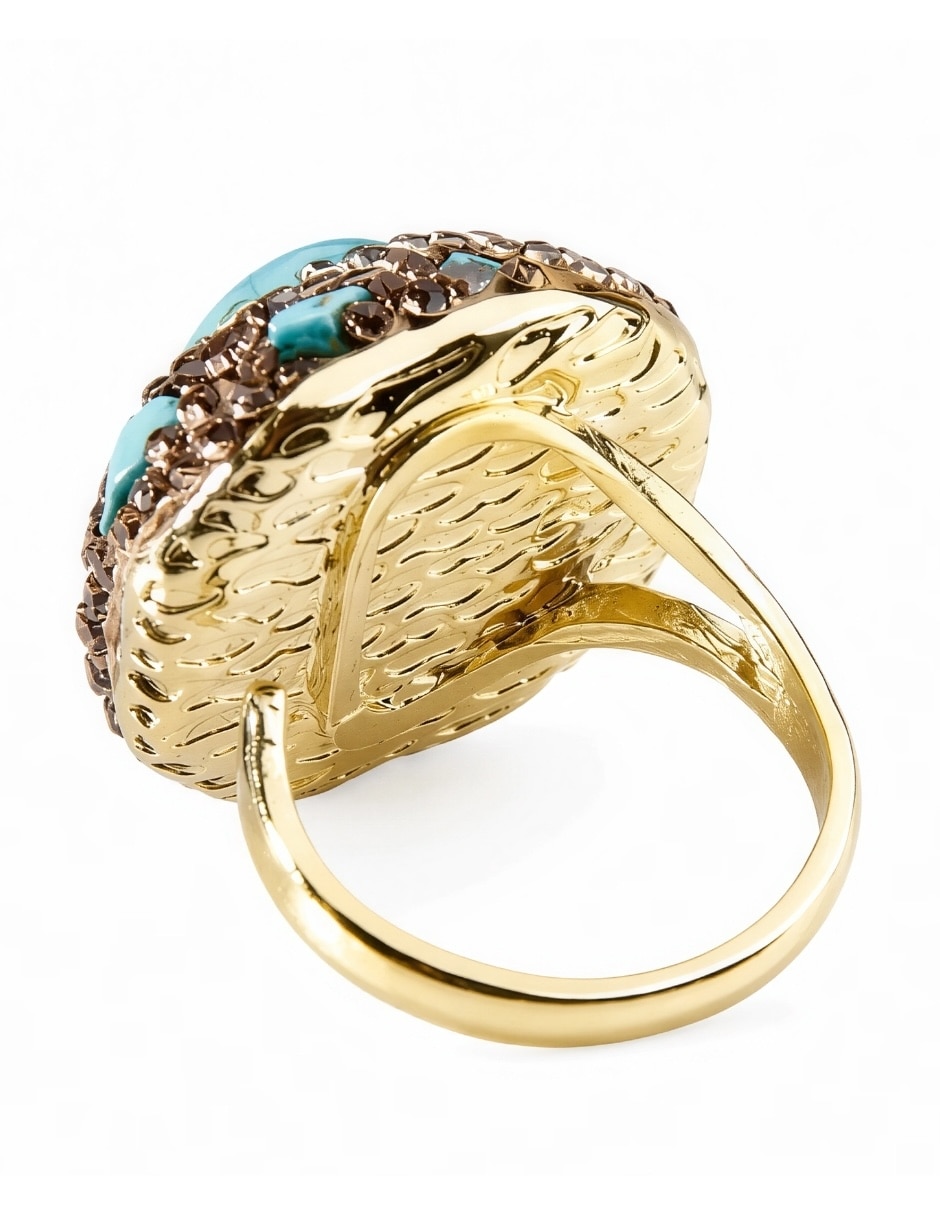 Anillo de (si aplica) Irregular Azuria No aplica Sin kilataje de Bronce Cristal Brillante 3