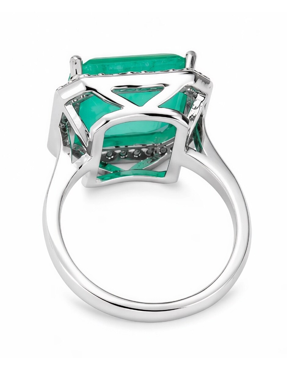 Anillo de (si aplica) Cuadrado Calista No aplica Sin kilataje de Aleación de metal Zirconia Baño de rodio 4