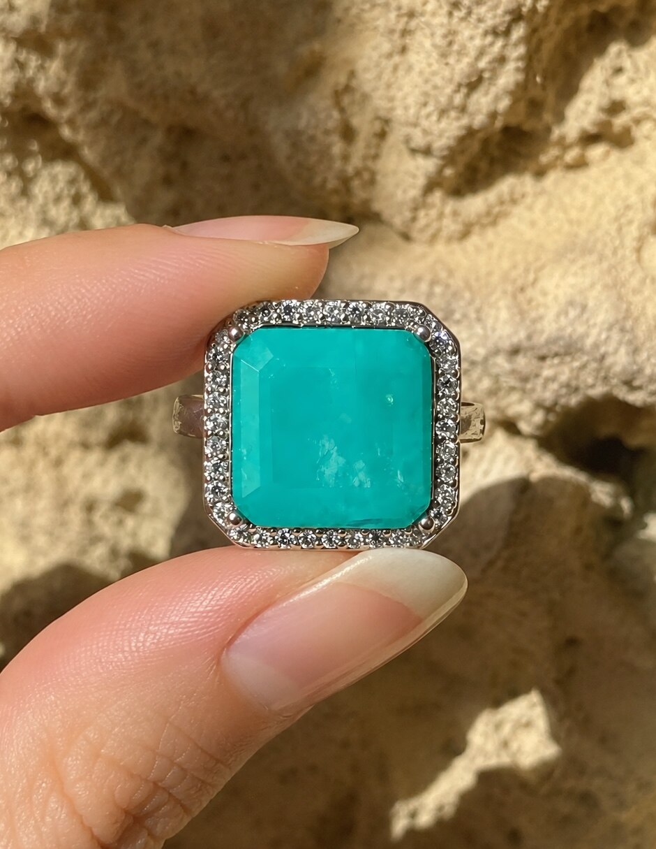 Anillo de (si aplica) Cuadrado Calista No aplica Sin kilataje de Aleación de metal Zirconia Baño de rodio 7