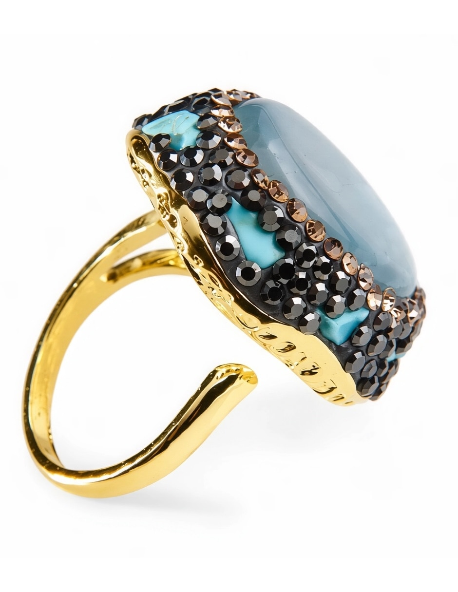 Anillo de (si aplica) Irregular Nerina No aplica Sin kilataje de Bronce Cristal Brillante 4
