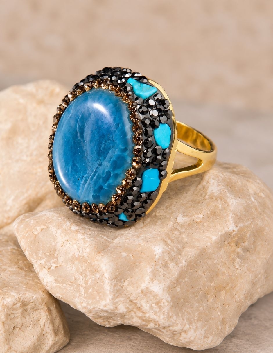 Anillo de (si aplica) Irregular Nerina No aplica Sin kilataje de Bronce Cristal Brillante 5