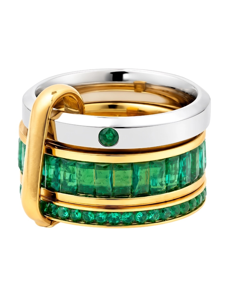 Anillo de (si aplica) Irregular Verdan No aplica Sin kilataje de Acero inoxidable Zirconia Baño de oro 1