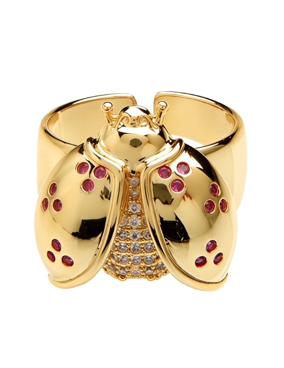 Anillo de (si aplica) Catarina Coccina No aplica Sin kilataje de Aleación de metal Zirconia Baño de oro