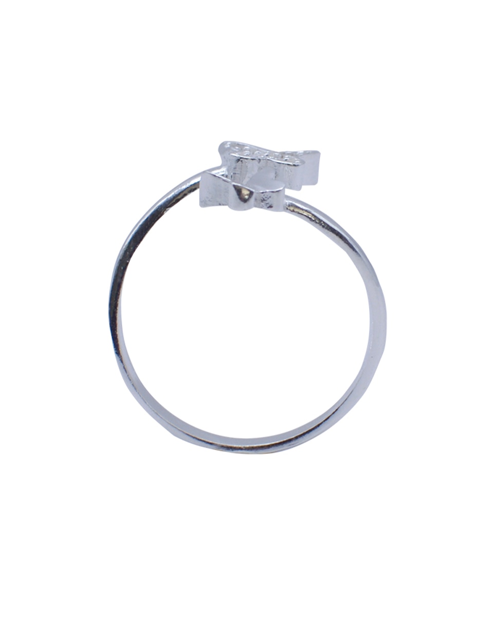 Anillo de mariposa emily with butterflies p 925 de plata zirconia plateado