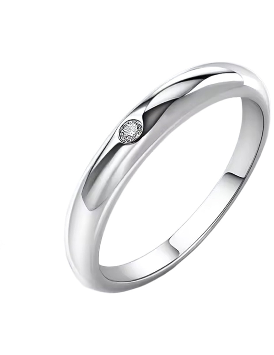 Anillo con gema de (si aplica) Redondo No aplica P 925 de Plata Circonita Brillante Anillo con gema de (si aplica) Redondo No aplica P 925 de Plata Circonita Brillante