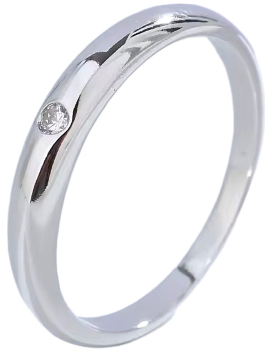 Anillo con gema de (si aplica) Redondo No aplica P 925 de Plata Circonita Brillante 2