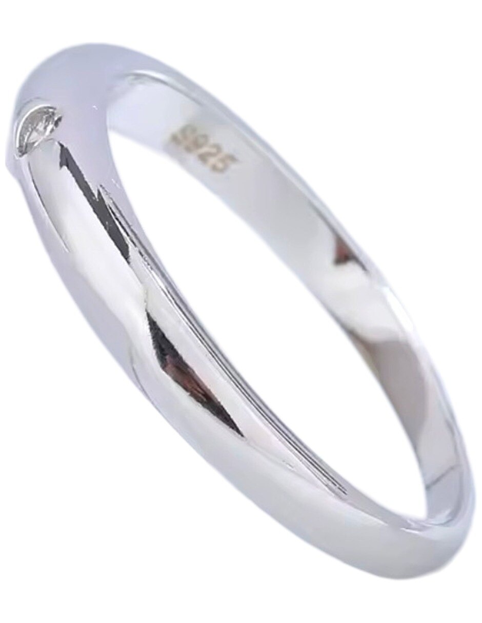 Anillo con gema de (si aplica) Redondo No aplica P 925 de Plata Circonita Brillante 3