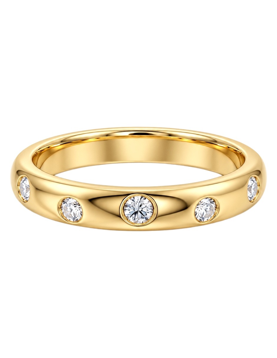 Anillo con gema de platino moissanita brillante 2
