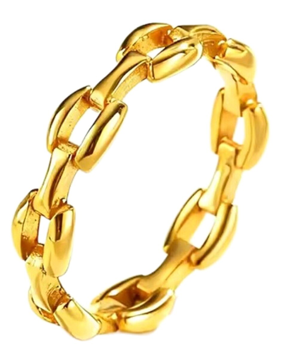 Anillo de (si aplica) Redondo No aplica 18 k de Acero inoxidable Sin gema Brillante 2