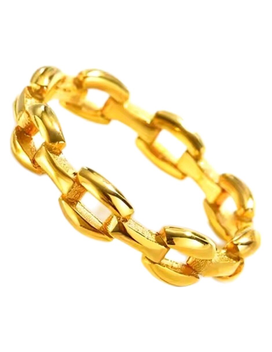 Anillo de (si aplica) Redondo No aplica 18 k de Acero inoxidable Sin gema Brillante 3