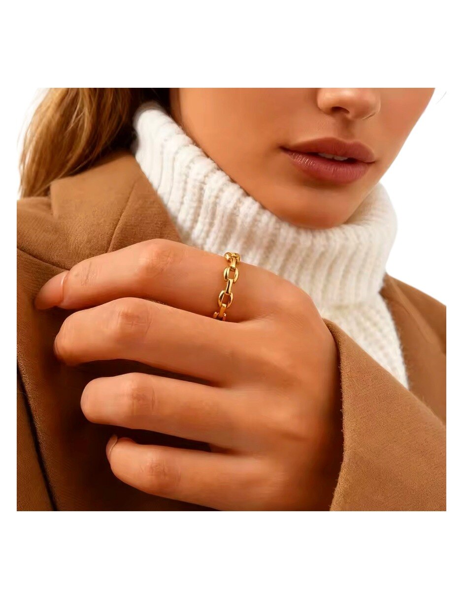 Anillo de (si aplica) Redondo No aplica 18 k de Acero inoxidable Sin gema Brillante 4