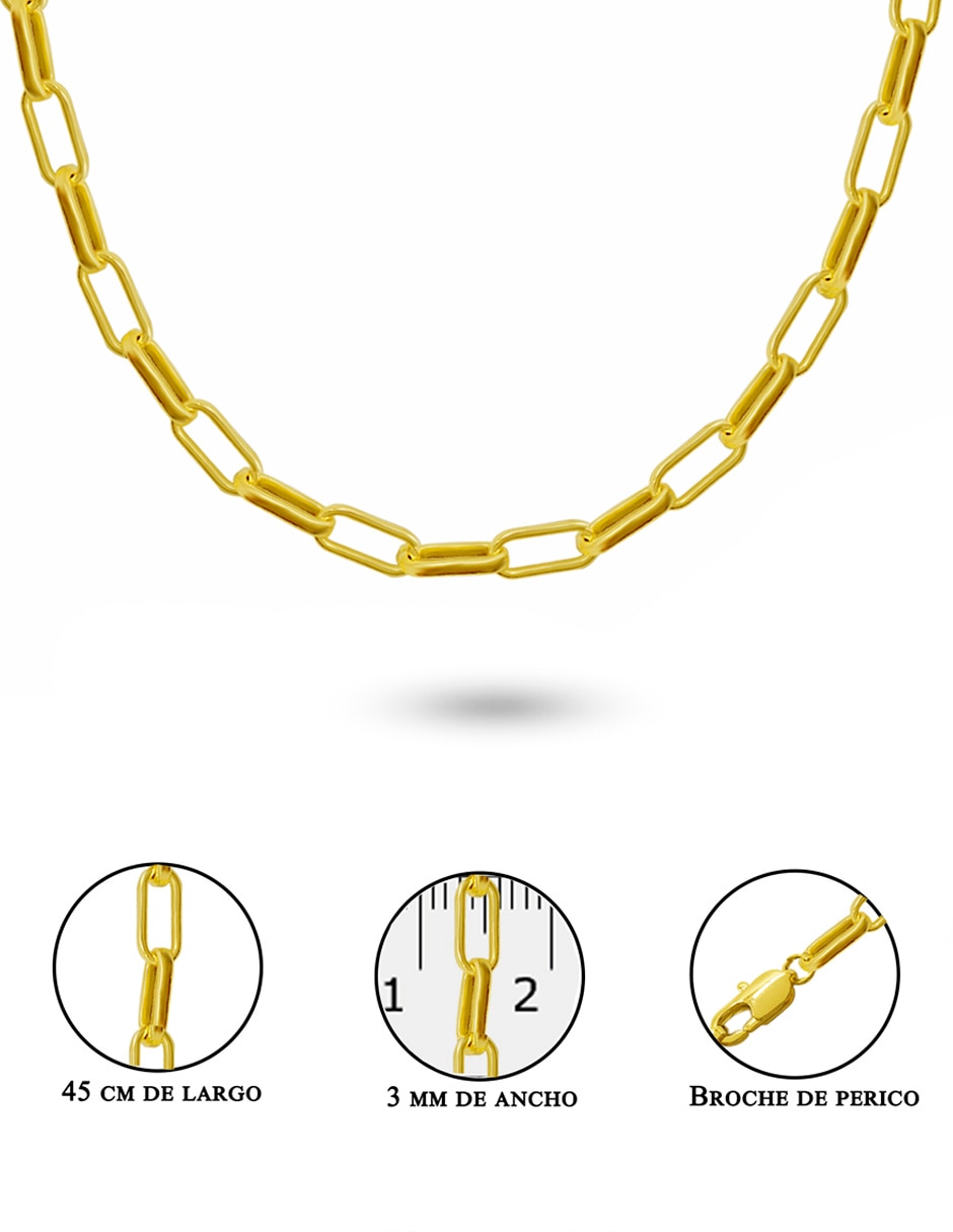 Cadena de oro laminado venus de oro laminado 18 k 3