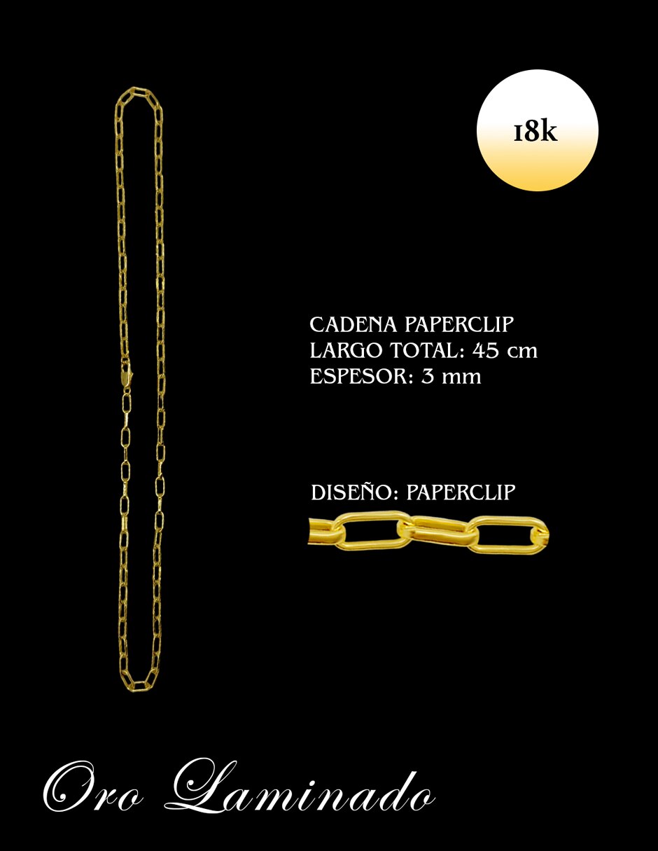 Cadena de oro laminado venus de oro laminado 18 k 4