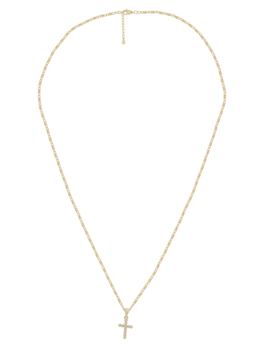 Aretes y collar de (si aplica) Cruz Sin Familia No aplica de Latón 18 k Zirconia 3