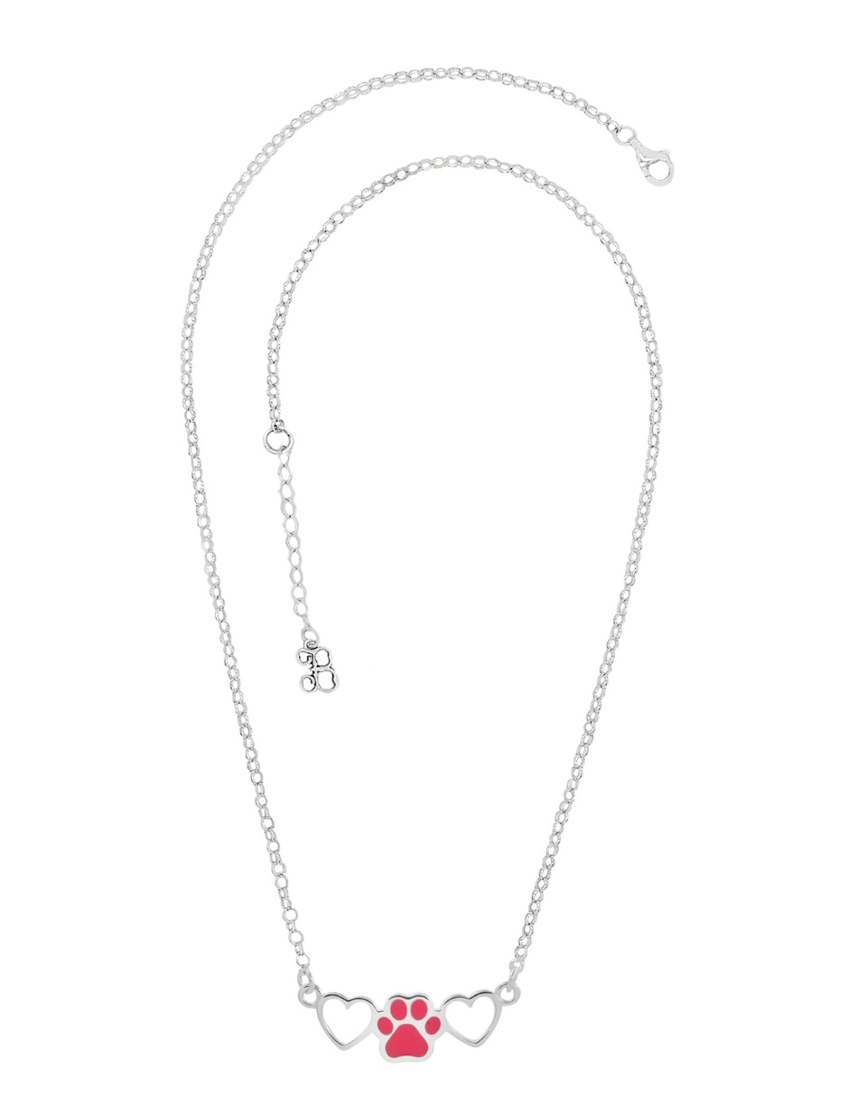 Collar Animal de (si aplica) Huella de Plata P 925 Collar Animal de (si aplica) Huella de Plata P 925