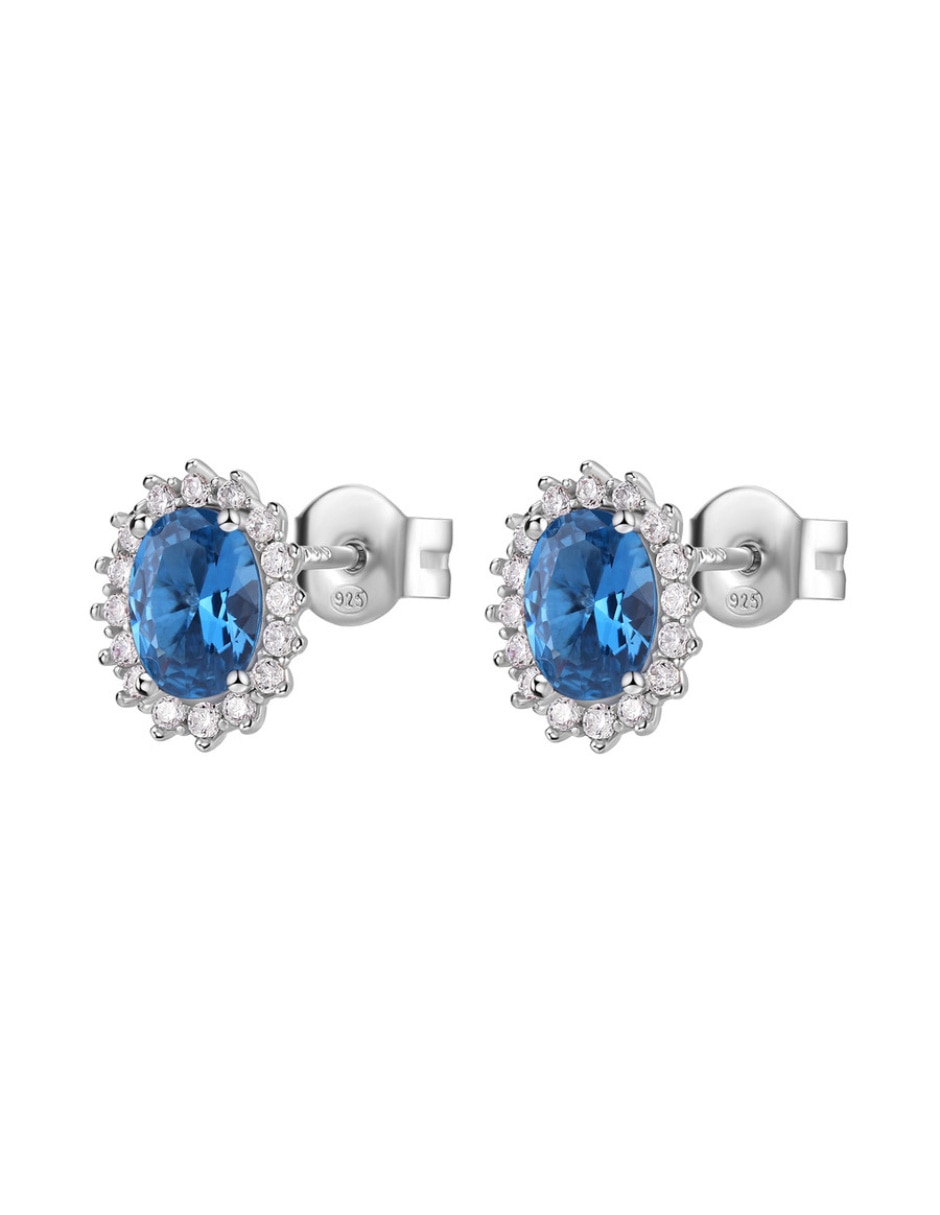 Broqueles de (si aplica) No aplica Fancy Freedom Blue de Plata Sin kilataje con acabado Brillante Circonita 2