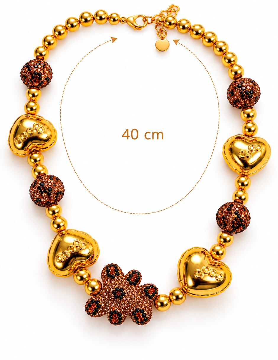 Collar de corazón de acero inoxidable 2