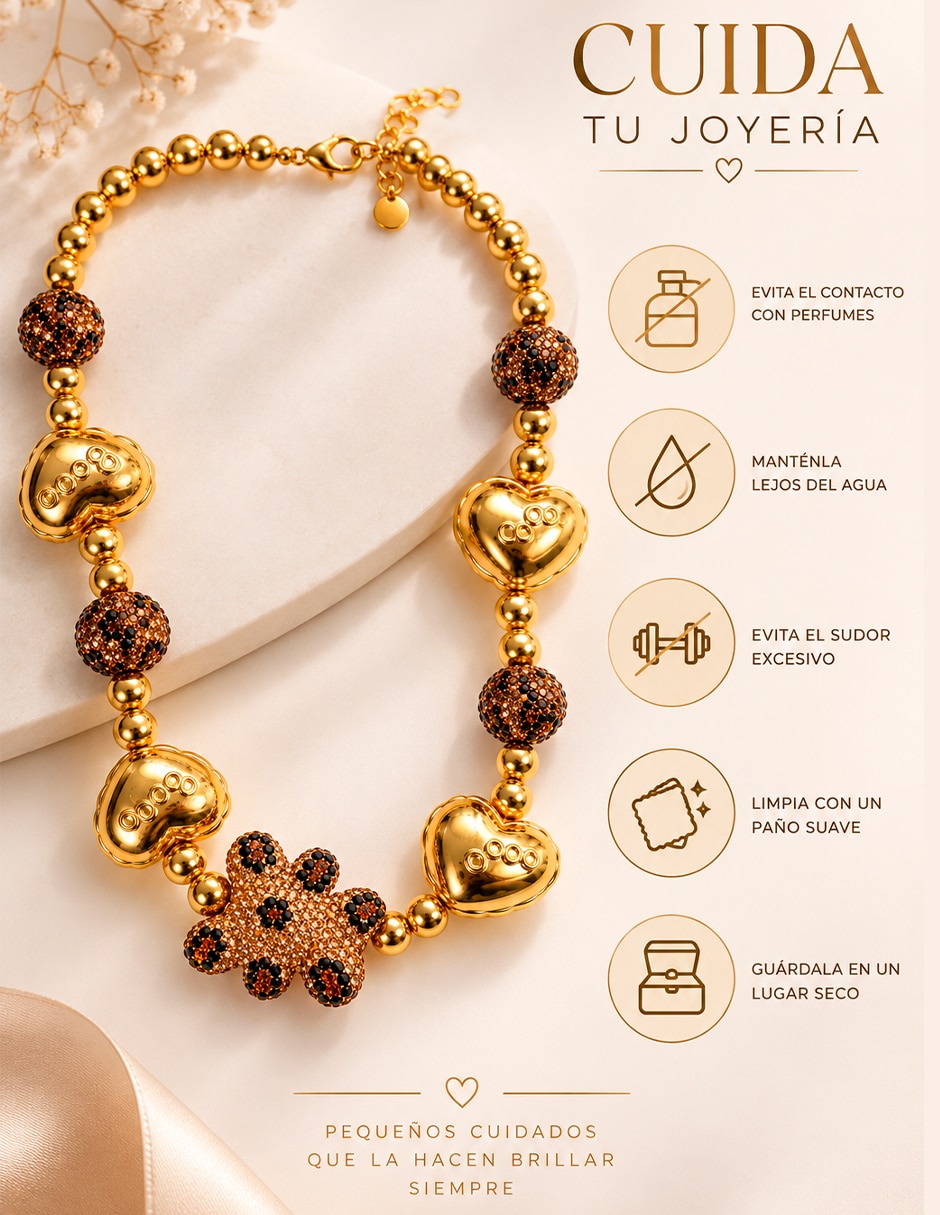 Collar de corazón de acero inoxidable 3