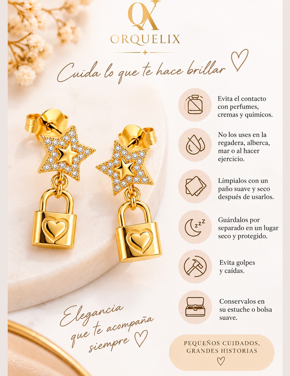 Set de aretes de acero inoxidable con acabado brillante circonita 5