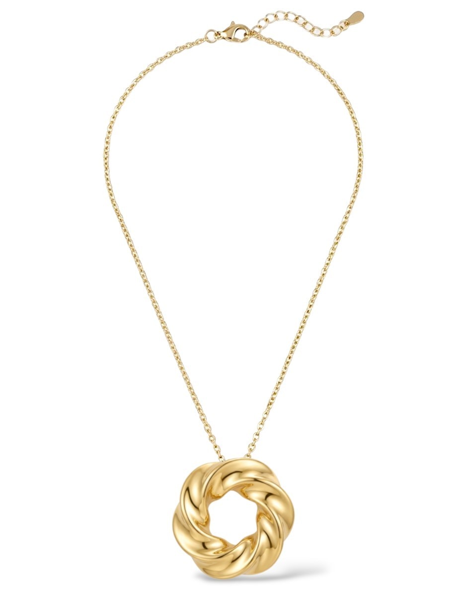 Aretes y collar de oro laminado 18 k