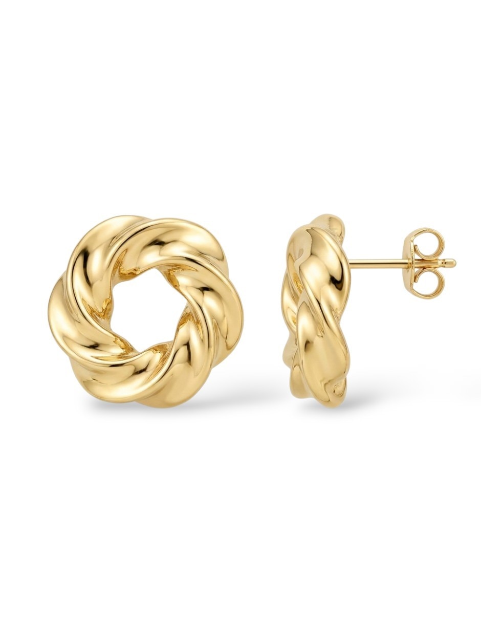 Aretes y collar de oro laminado 18 k