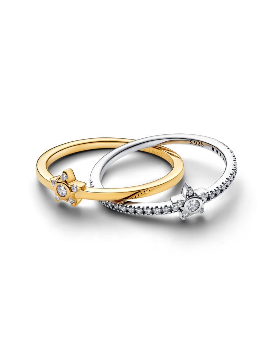 Anillo timeless p 925 de plata zirconia cúbica baño de oro 2