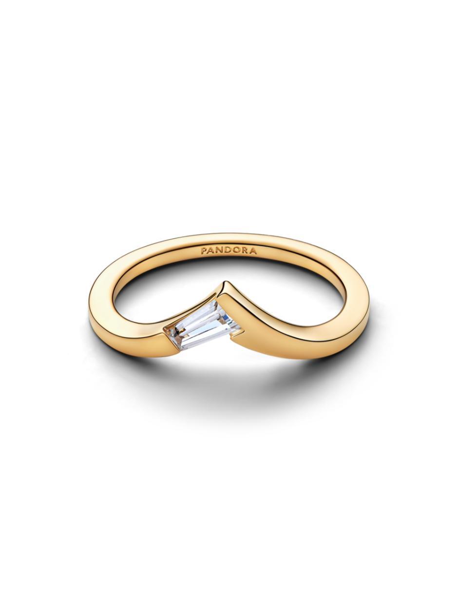 Anillo timeless p 925 de plata zirconia cúbica baño de oro 3