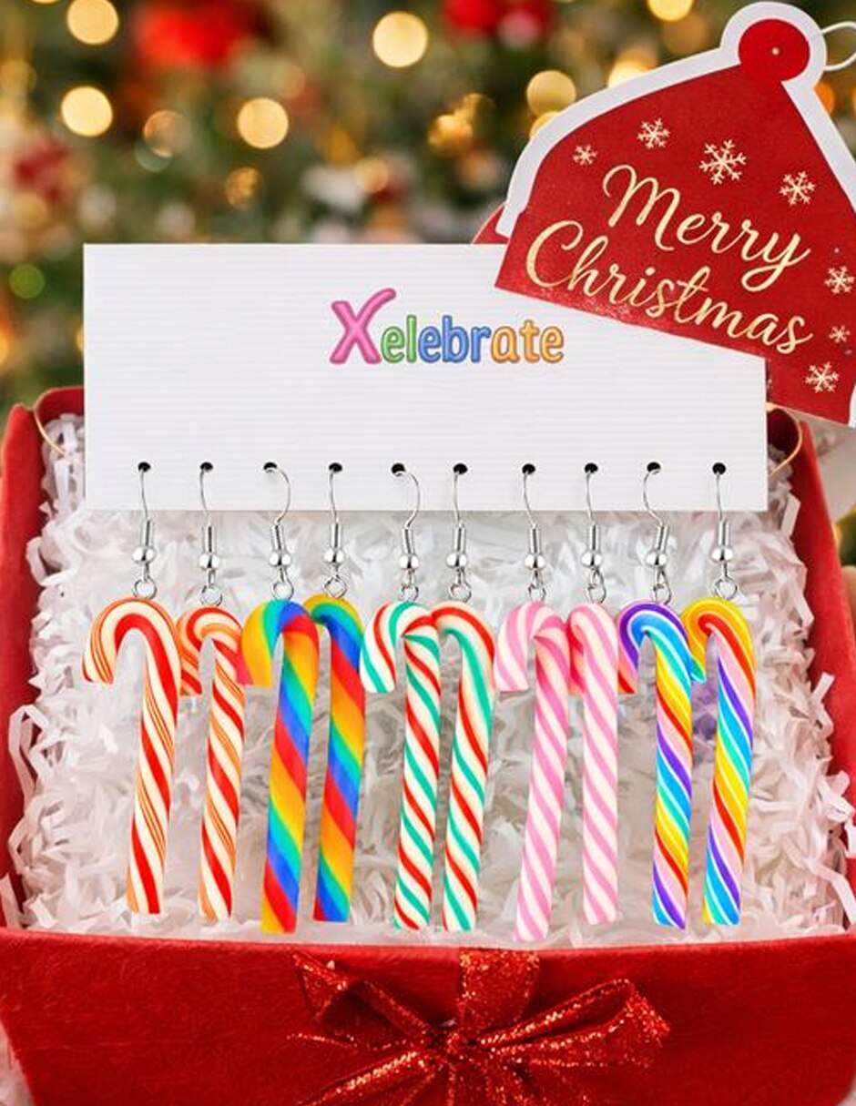 Aretes largos de navidad 2