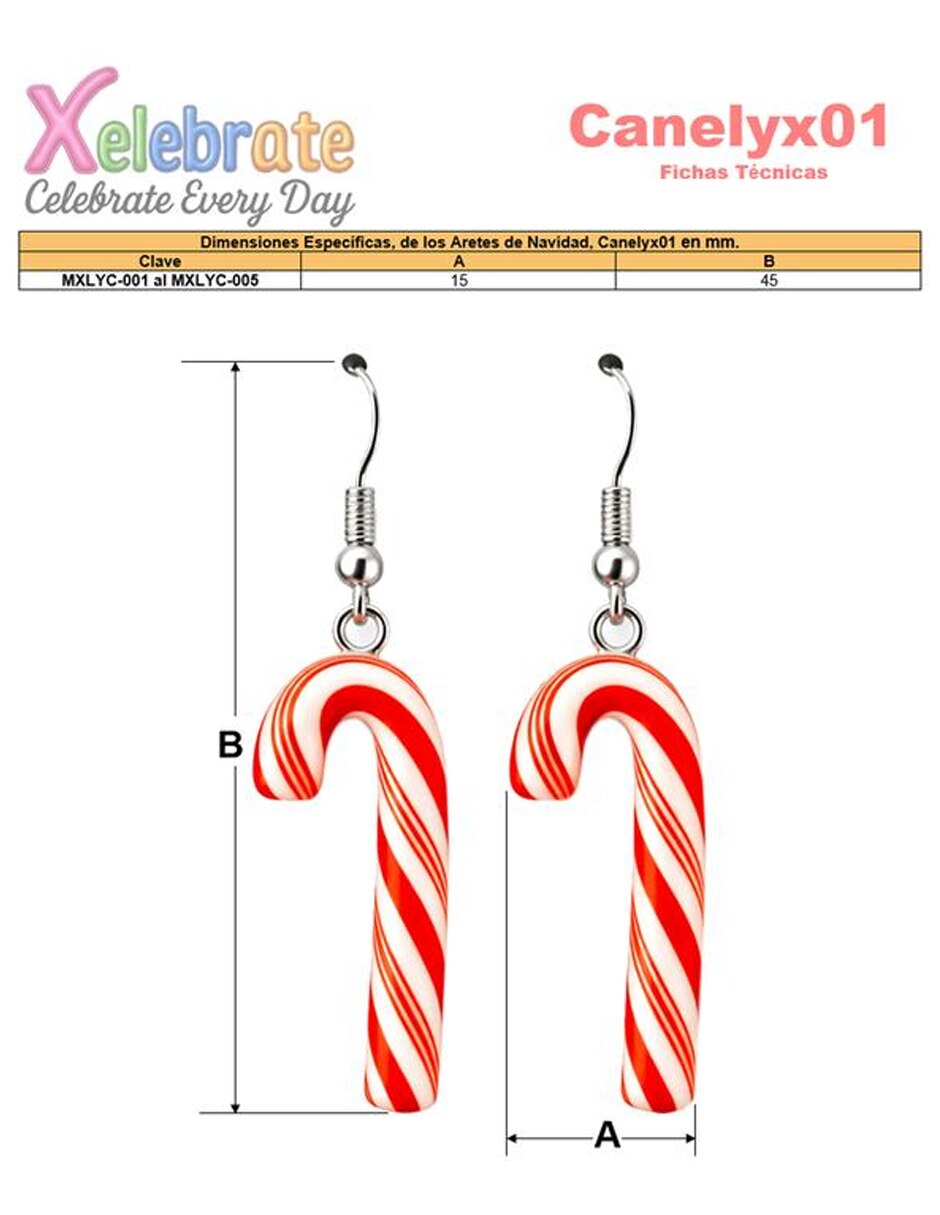 Aretes largos de navidad 6