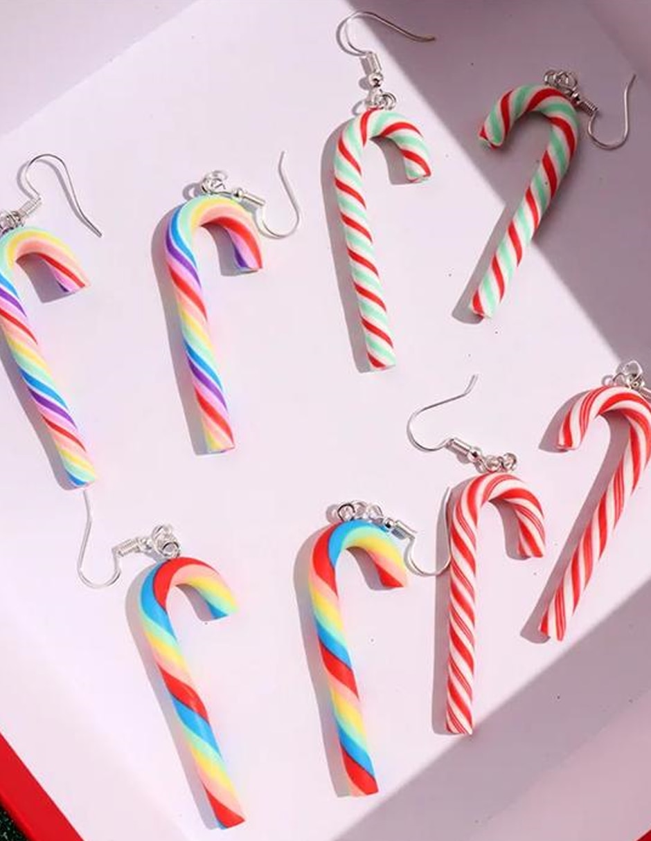 Aretes largos de navidad 3