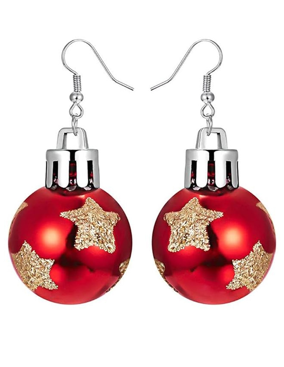 Aretes largos de navidad