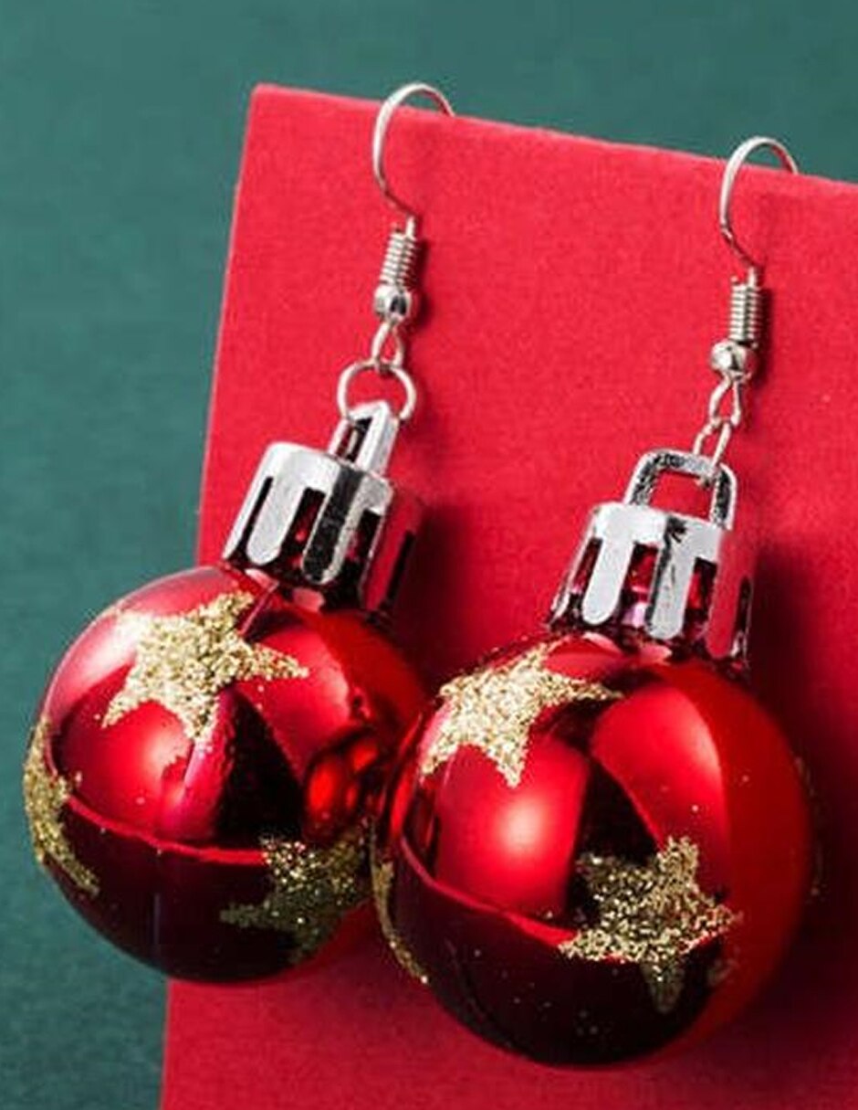 Aretes largos de navidad 3