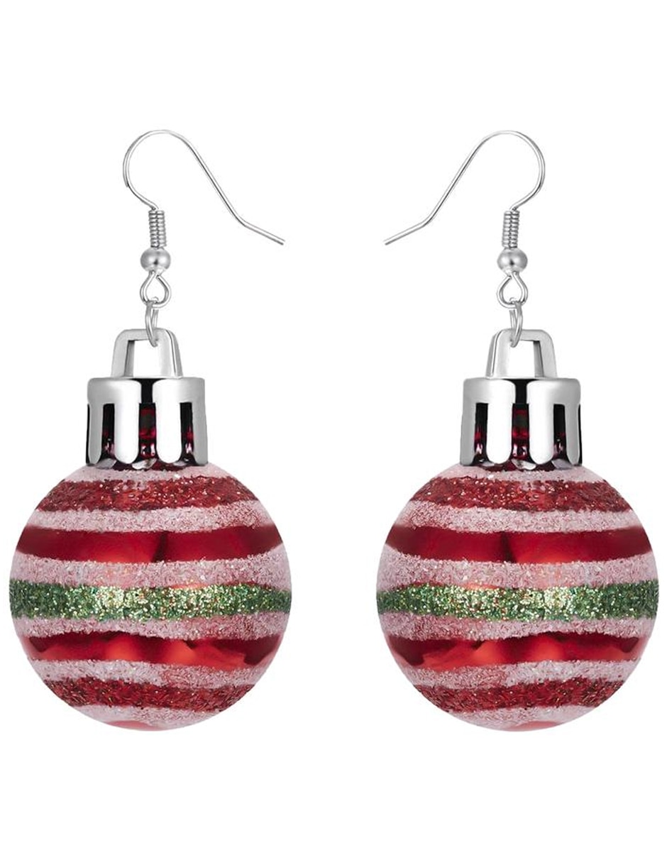 Aretes largos de navidad de aleación metálica amatista Aretes largos de navidad de aleación metálica amatista