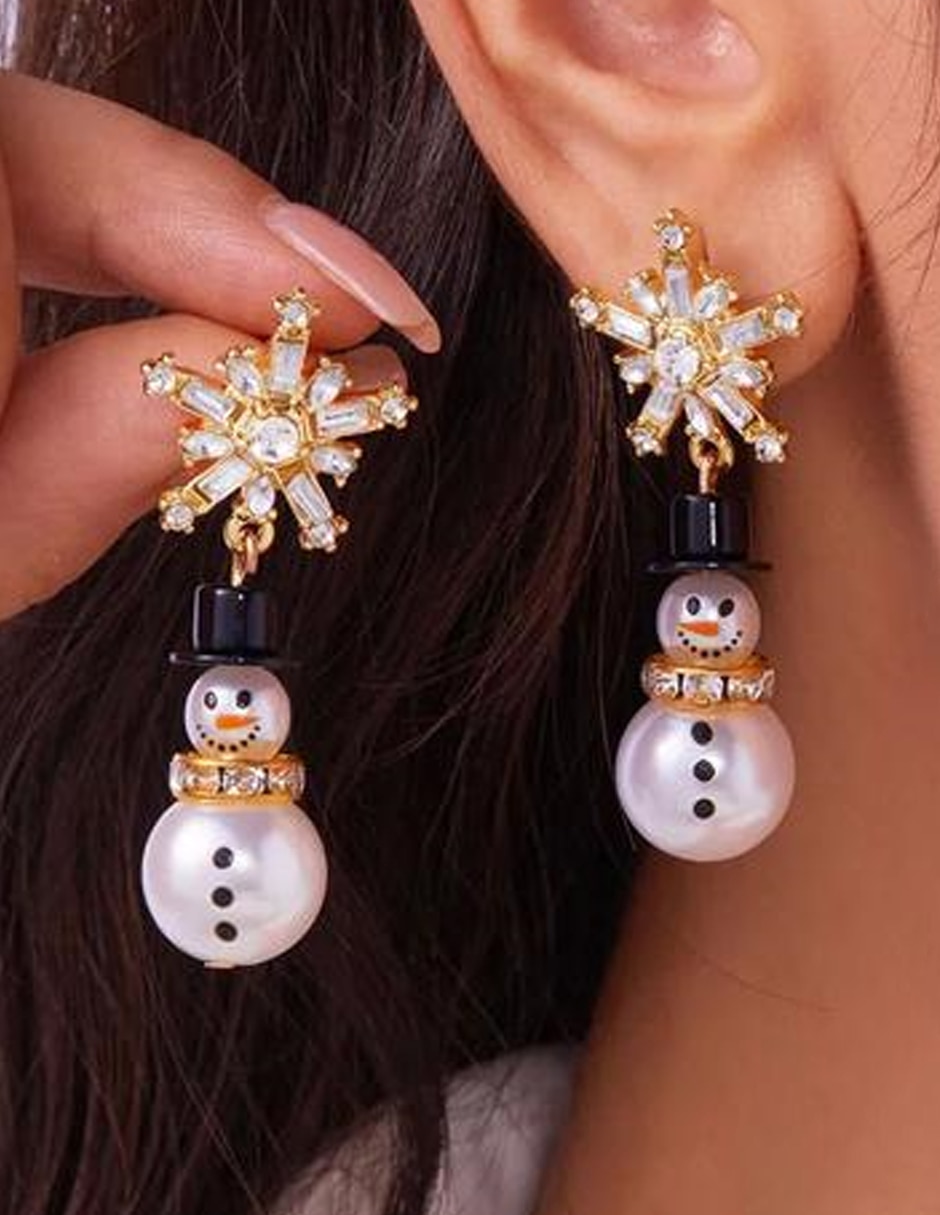 Aretes largos de aleación metálica 2