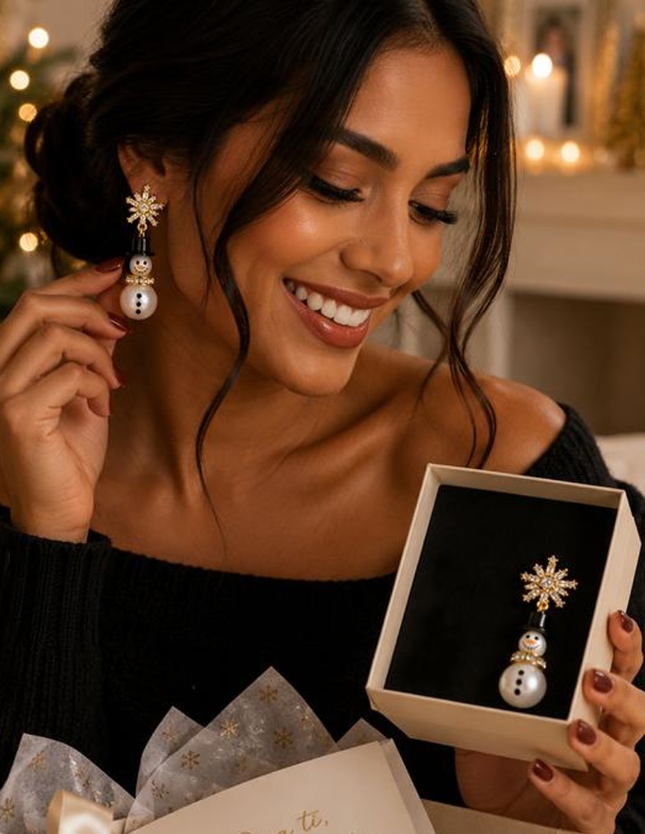 Aretes largos de aleación metálica 3