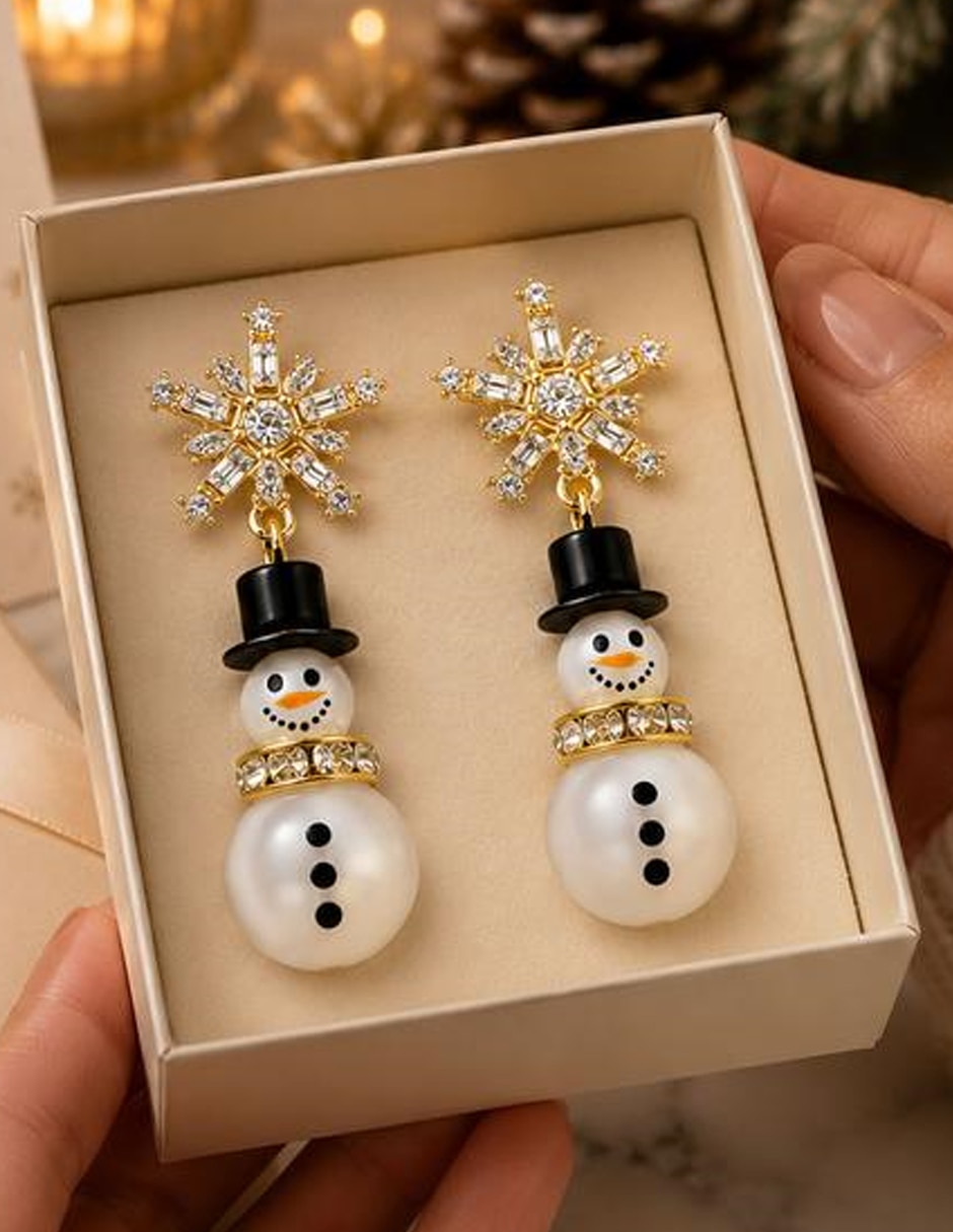 Aretes largos de aleación metálica 4