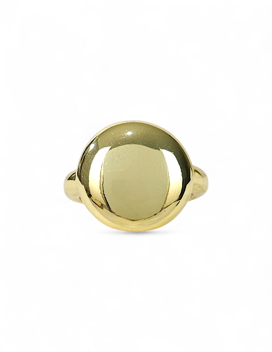 Anillo 18 k de oro laminado pulido