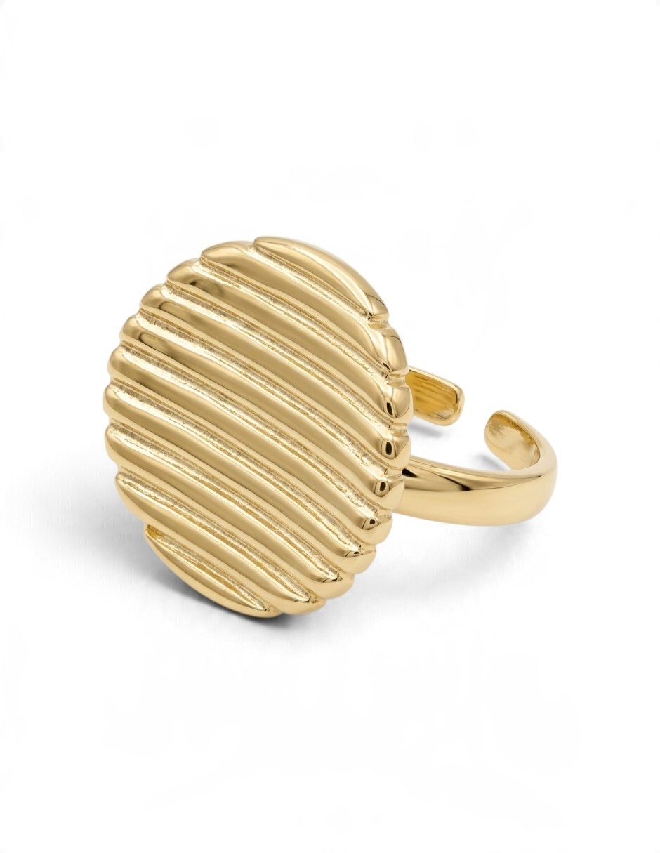 Anillo 18 k de oro laminado pulido