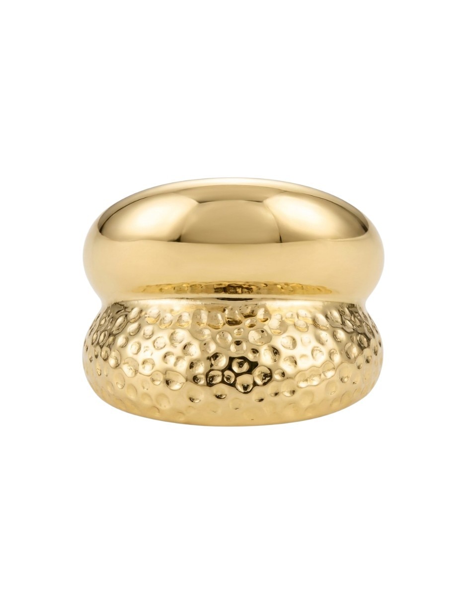 Anillo de dona 18 k de oro laminado martillado