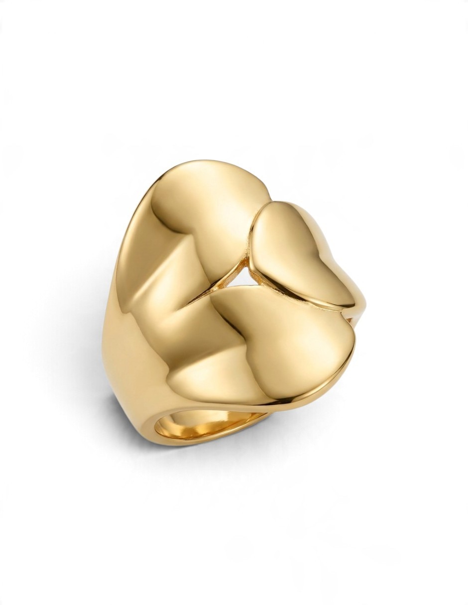 Anillo 18 k de oro laminado pulido