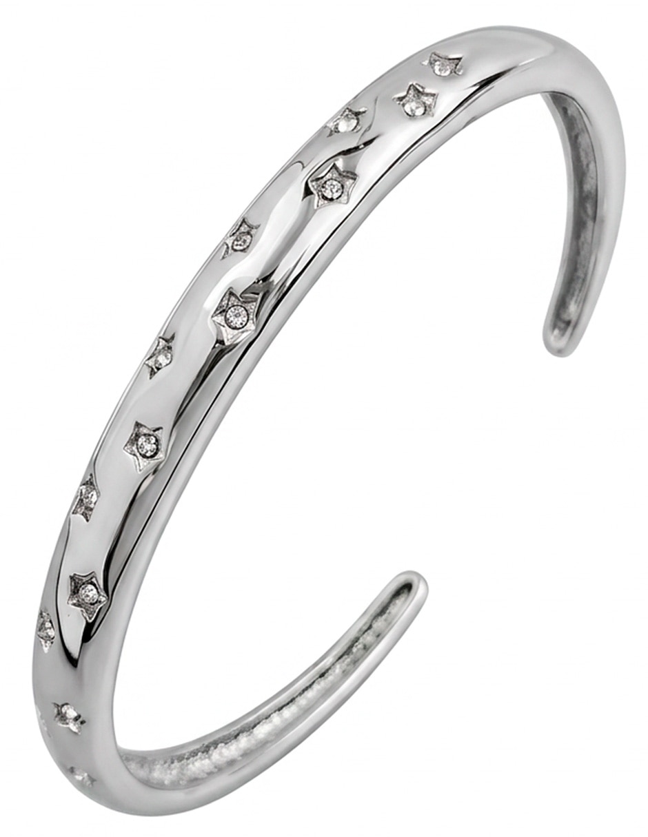 Brazalete de acero inoxidable con zirconia 18 k brazalete de estrellas 1