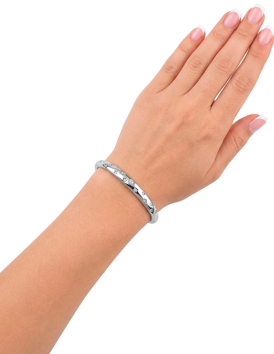 Brazalete de acero inoxidable con zirconia 18 k brazalete de estrellas 2