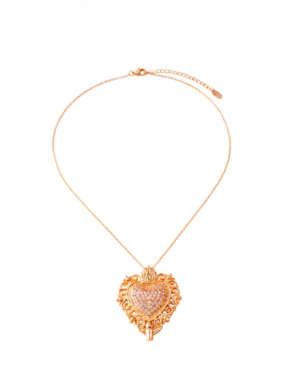 Collar de corazón 18 k 3